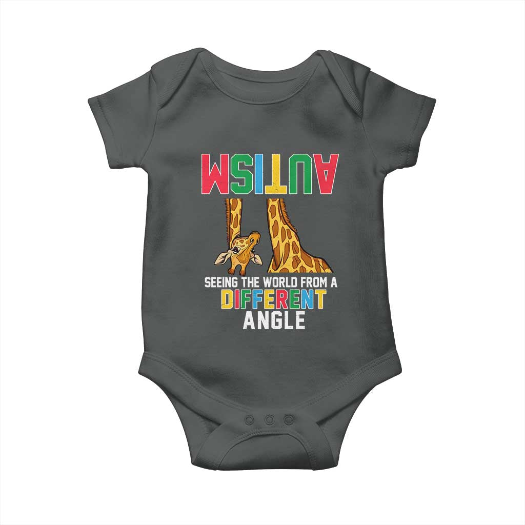 Giraffe Autism Awareness Baby Onesie Seeing World Different Angle