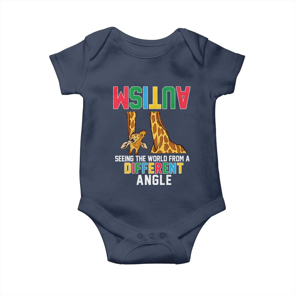 Giraffe Autism Awareness Baby Onesie Seeing World Different Angle