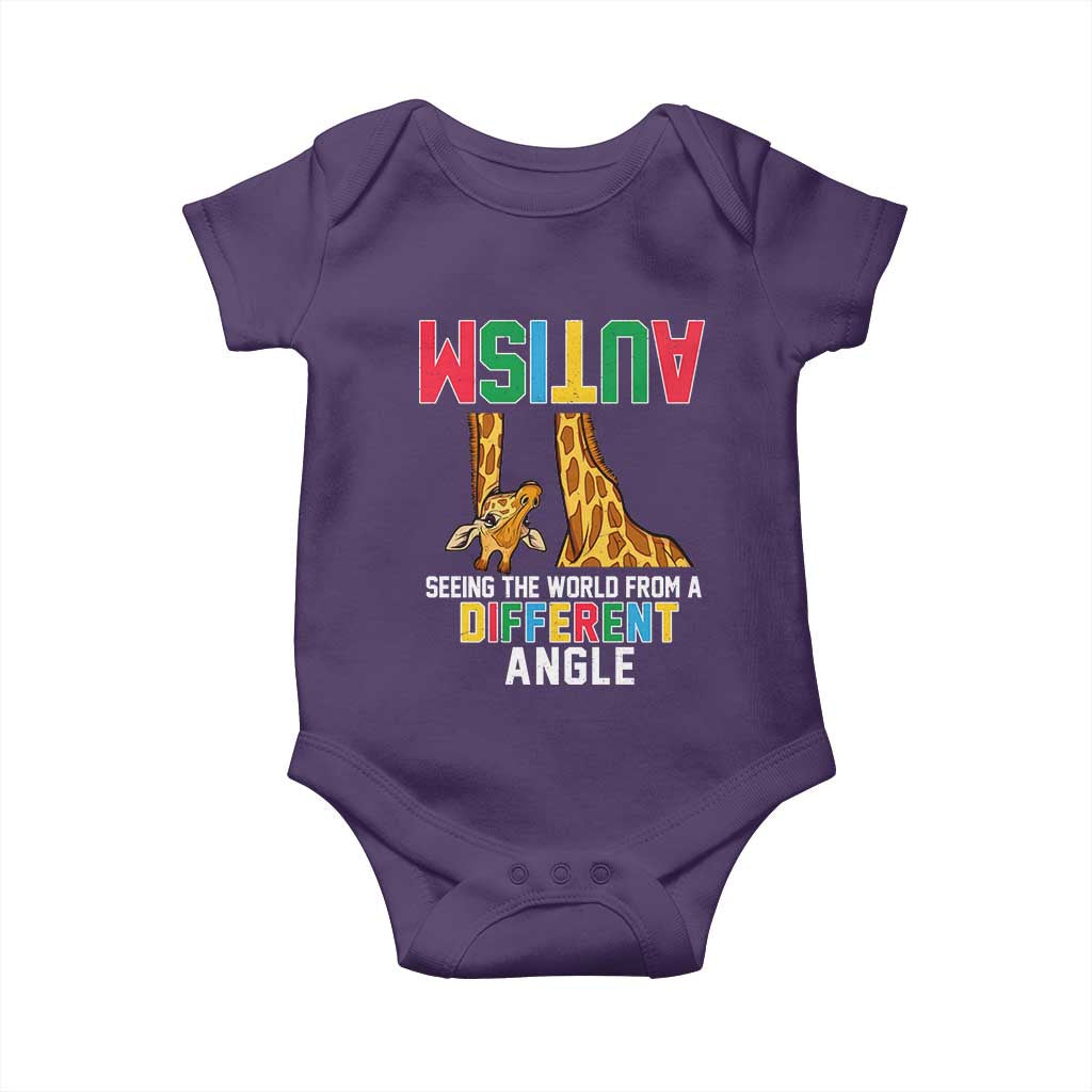Giraffe Autism Awareness Baby Onesie Seeing World Different Angle