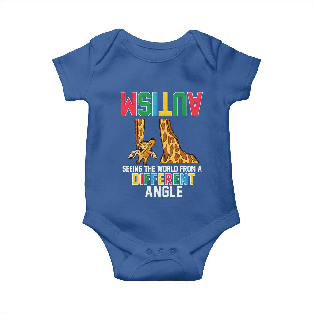 Giraffe Autism Awareness Baby Onesie Seeing World Different Angle