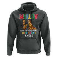 Giraffe Autism Awareness Hoodie Seeing World Different Angle