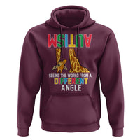 Giraffe Autism Awareness Hoodie Seeing World Different Angle