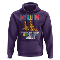 Giraffe Autism Awareness Hoodie Seeing World Different Angle