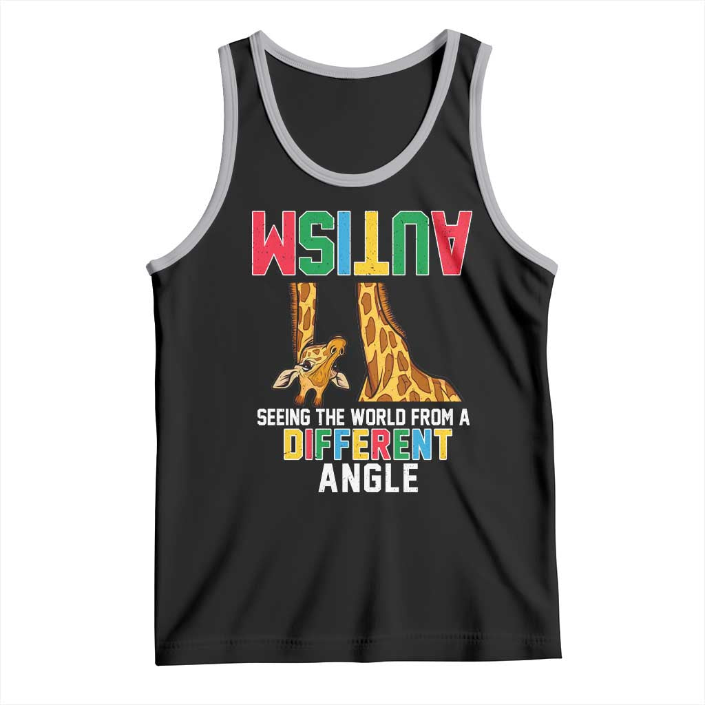 Giraffe Autism Awareness Tank Top Seeing World Different Angle