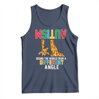 Giraffe Autism Awareness Tank Top Seeing World Different Angle
