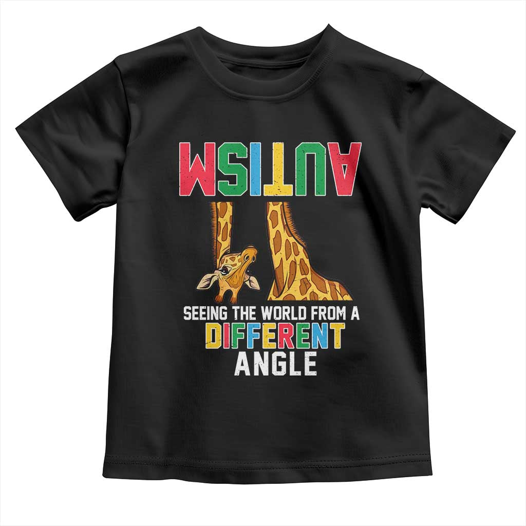 Giraffe Autism Awareness Toddler T Shirt Seeing World Different Angle