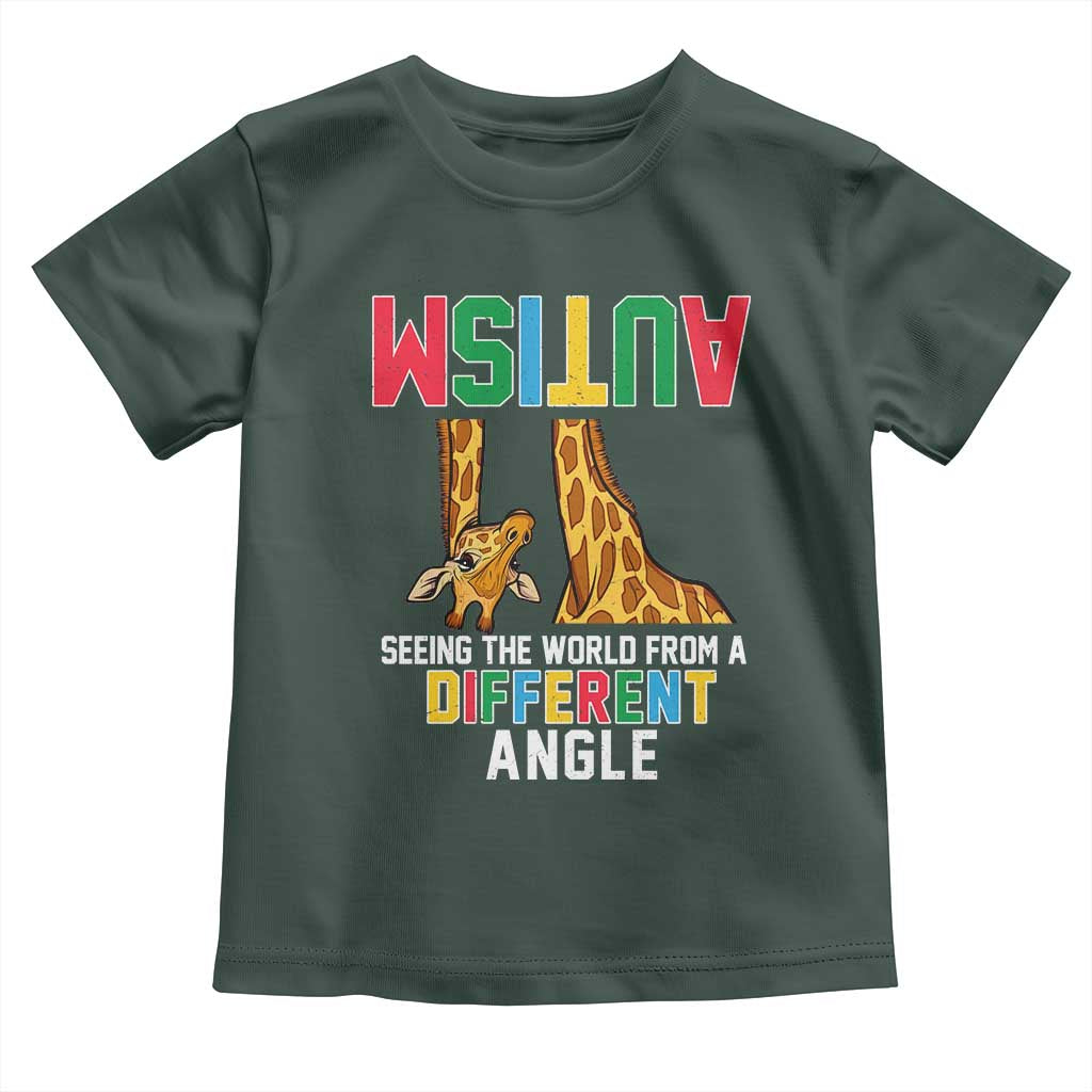 Giraffe Autism Awareness Toddler T Shirt Seeing World Different Angle