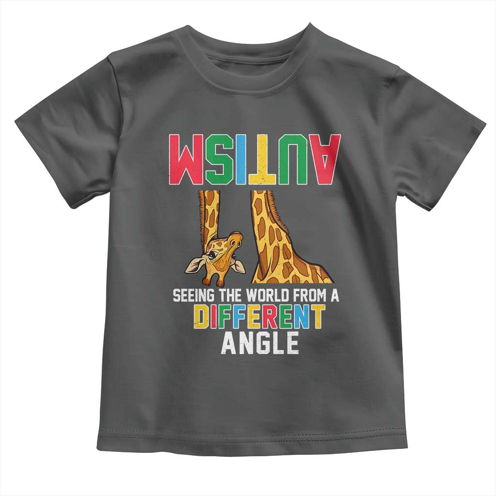 Giraffe Autism Awareness Toddler T Shirt Seeing World Different Angle