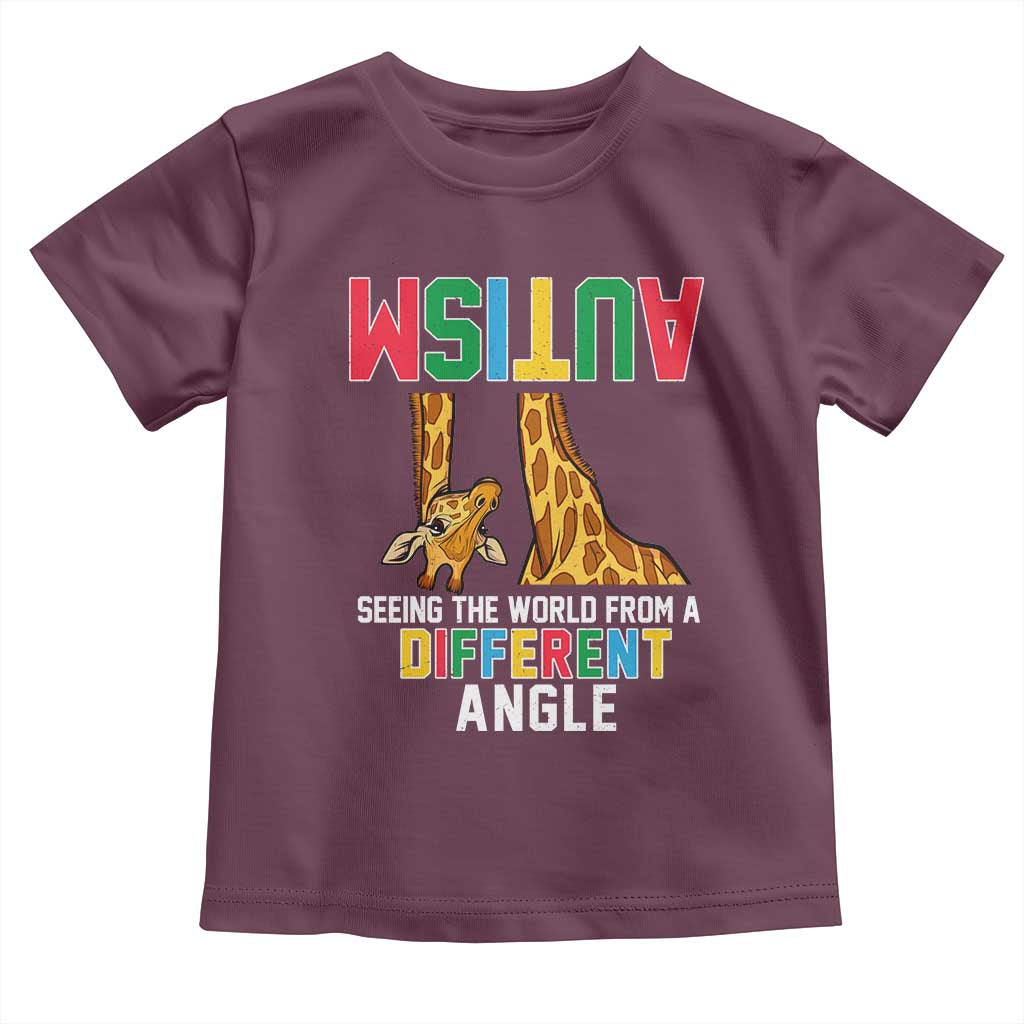 Giraffe Autism Awareness Toddler T Shirt Seeing World Different Angle