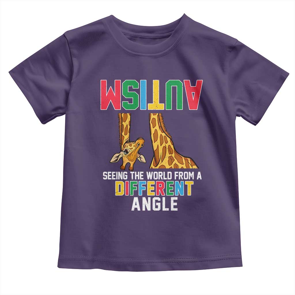 Giraffe Autism Awareness Toddler T Shirt Seeing World Different Angle