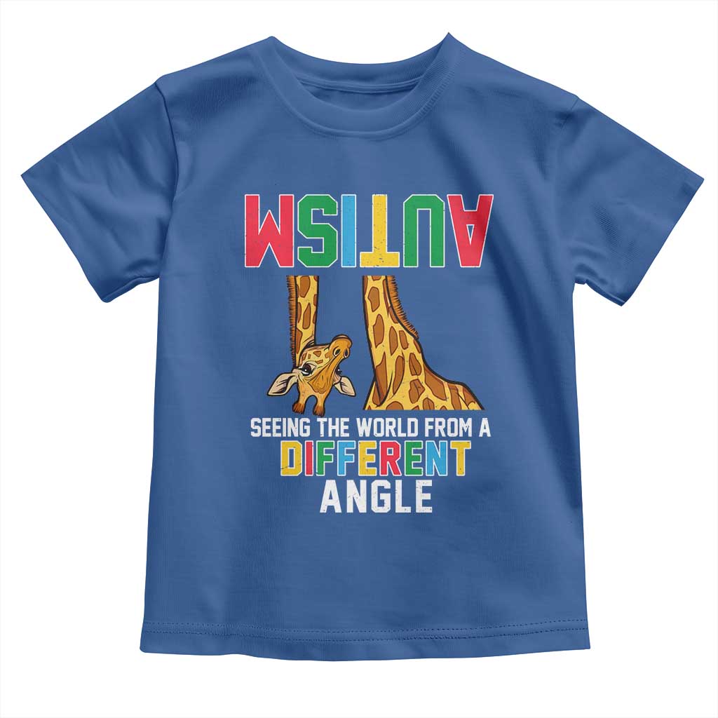 Giraffe Autism Awareness Toddler T Shirt Seeing World Different Angle