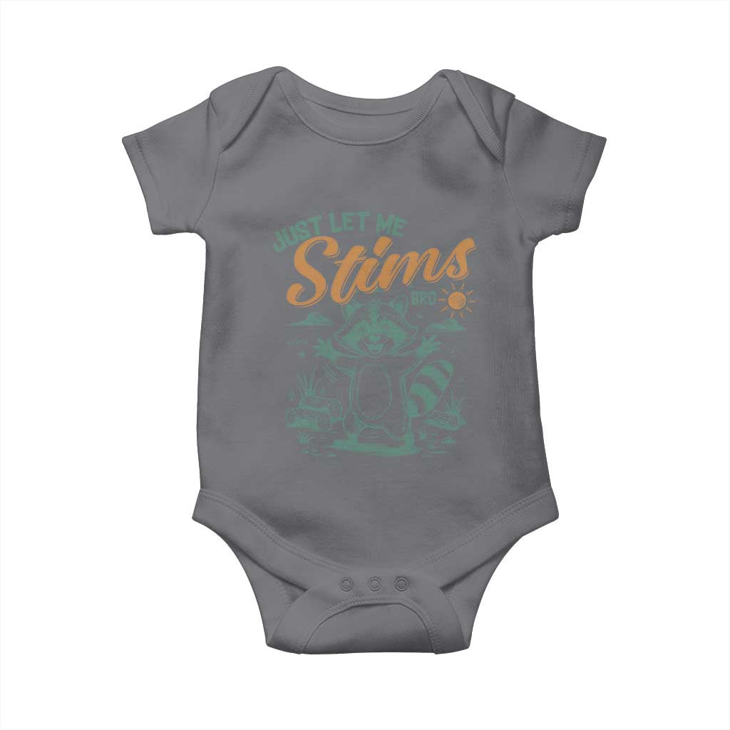 Funny Raccoon Autism Awareness Baby Onesie Just Let Me Stim Bro