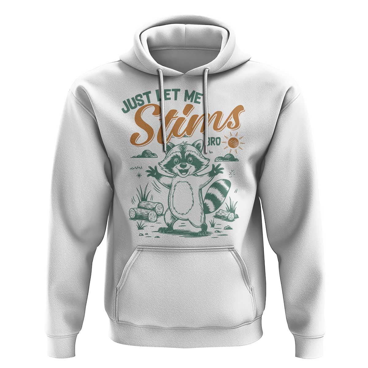 Funny Raccoon Autism Awareness Hoodie Just Let Me Stim Bro