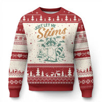 Funny Raccoon Autism Awareness Ugly Christmas Sweater Just Let Me Stim Bro - Wonder Print Shop