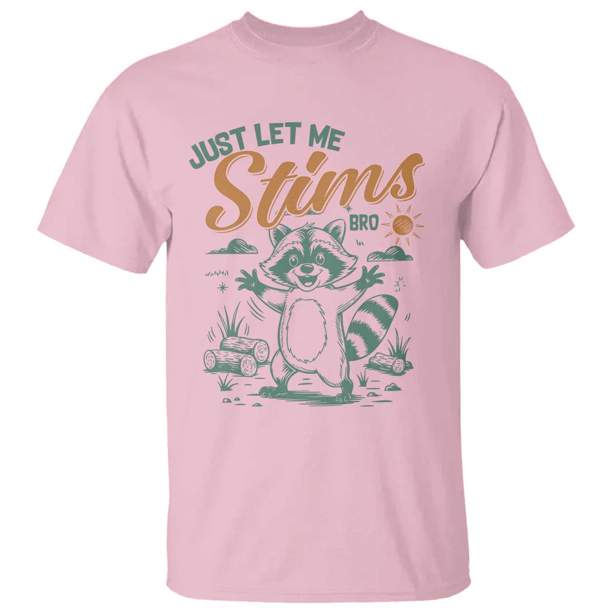 Funny Raccoon Autism Awareness T Shirt Just Let Me Stim Bro