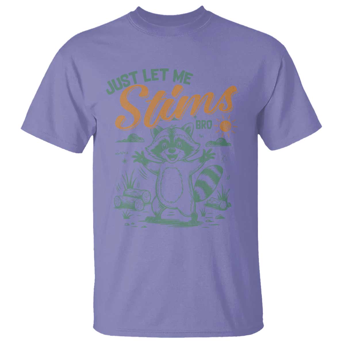 Funny Raccoon Autism Awareness T Shirt Just Let Me Stim Bro