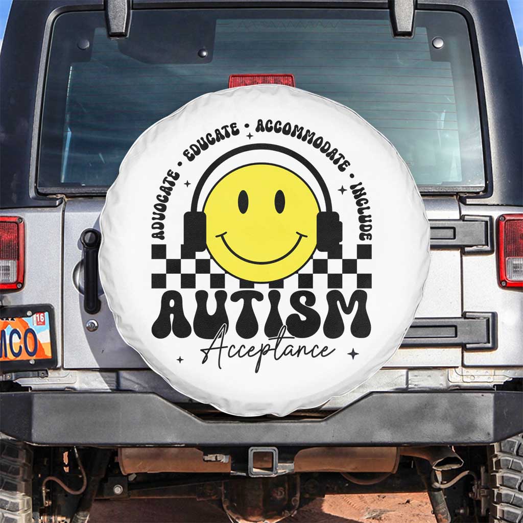 Autism Acceptance Spare Tire Cover Advocate Educate Accomodate Include Special Education