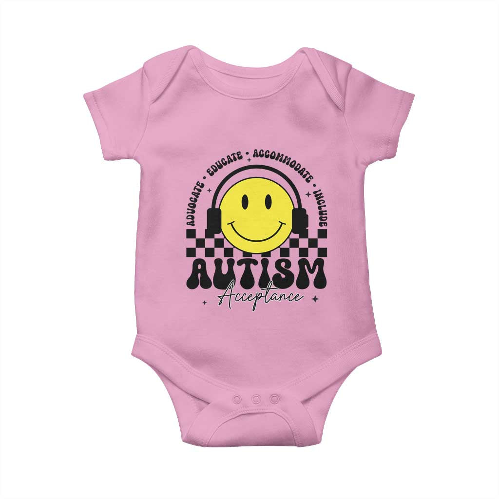 Autism Acceptance Baby Onesie Advocate Educate Accomodate Include Special Education