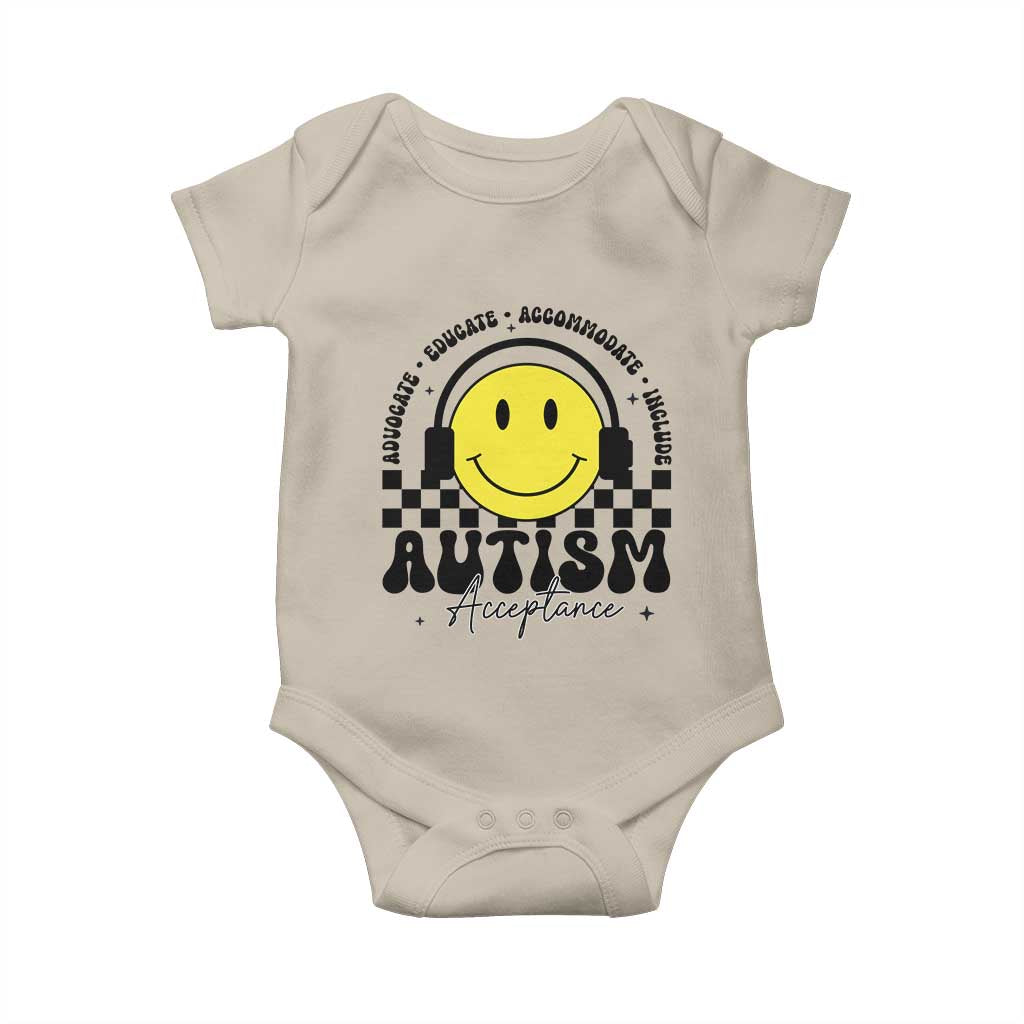 Autism Acceptance Baby Onesie Advocate Educate Accomodate Include Special Education