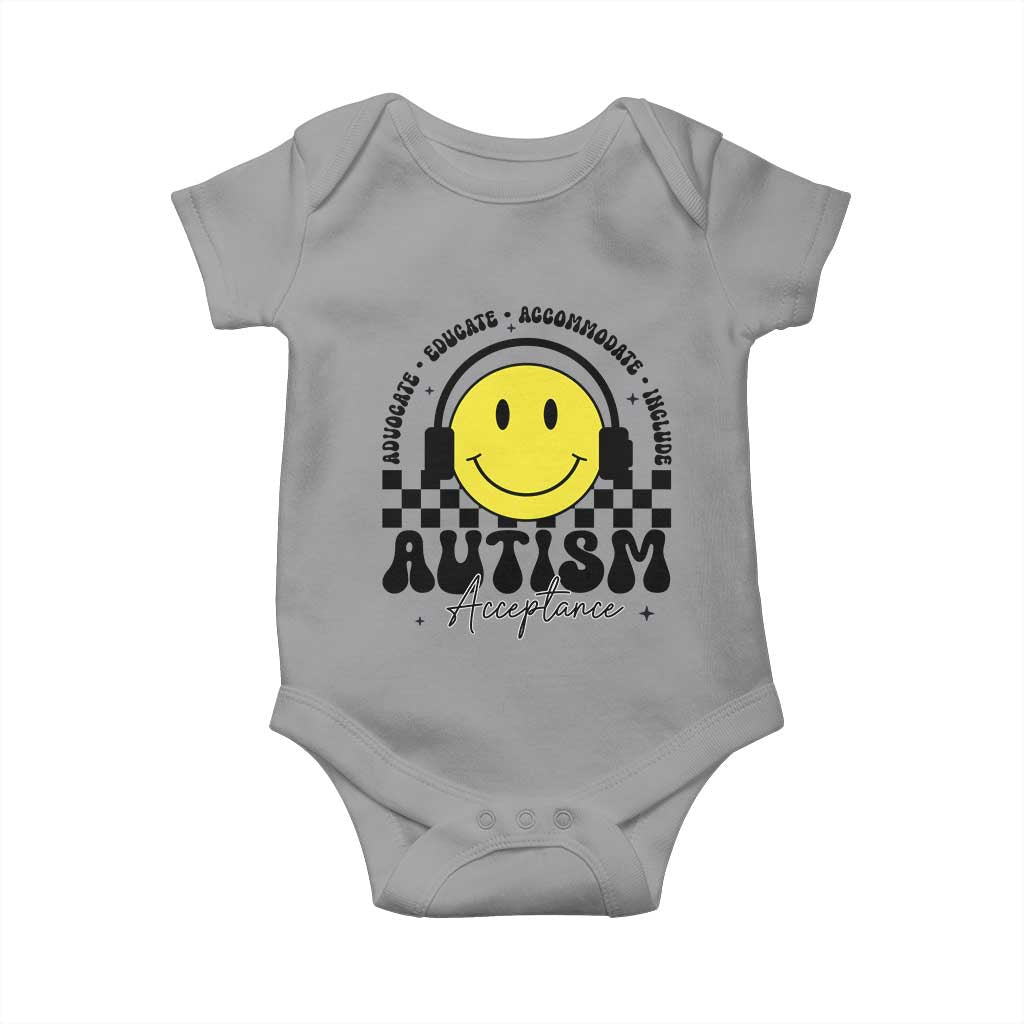 Autism Acceptance Baby Onesie Advocate Educate Accomodate Include Special Education