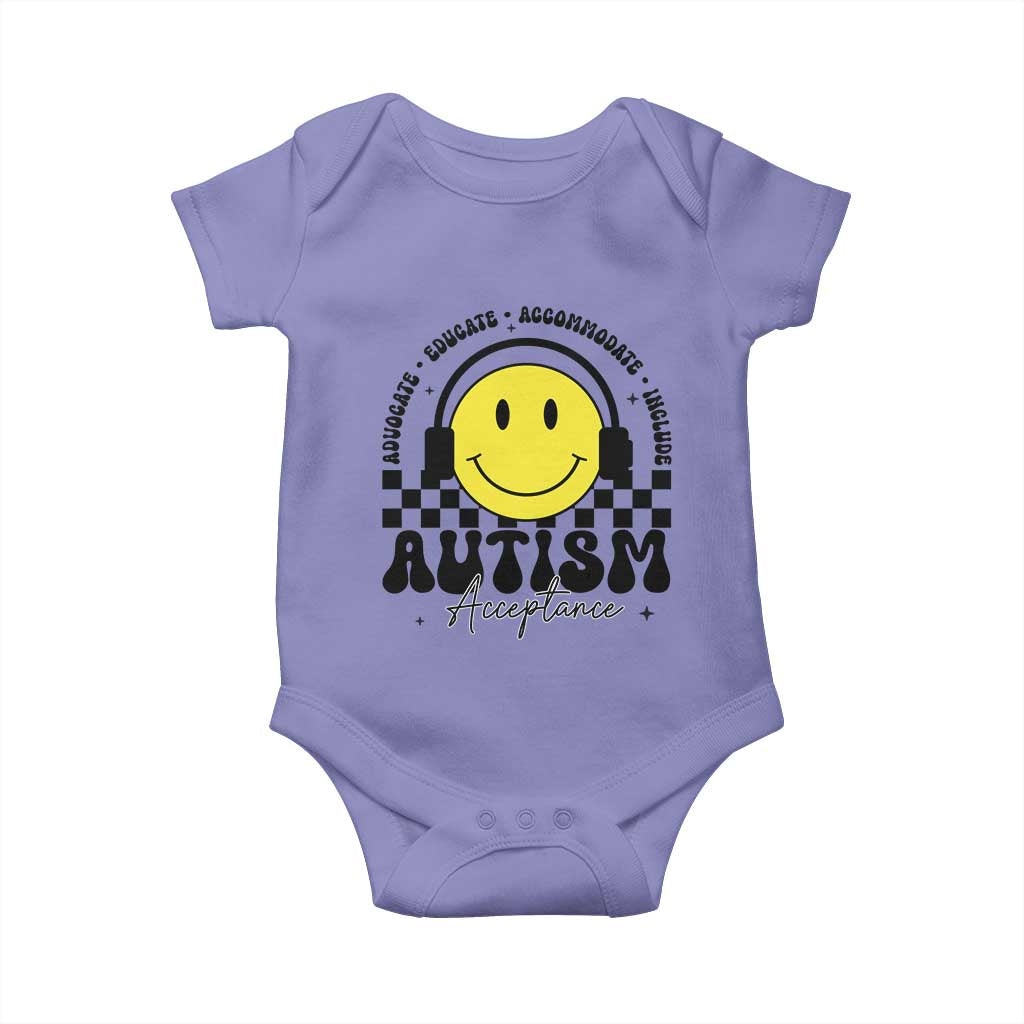 Autism Acceptance Baby Onesie Advocate Educate Accomodate Include Special Education