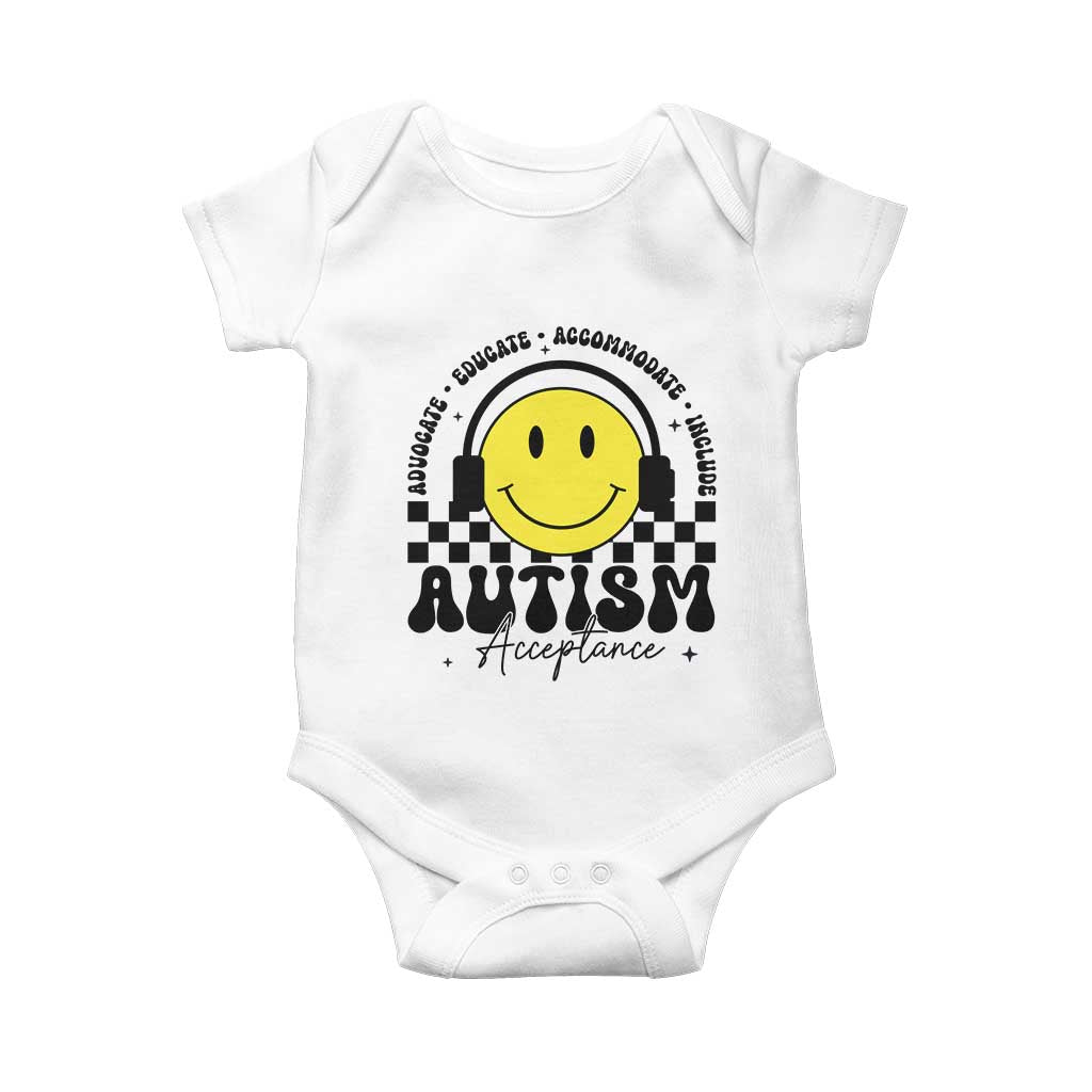 Autism Acceptance Baby Onesie Advocate Educate Accomodate Include Special Education