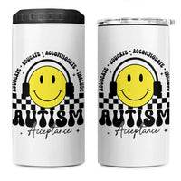 Autism Acceptance 4 in 1 Can Cooler Tumbler Advocate Educate Accomodate Include Special Education