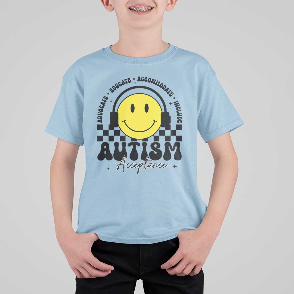 Autism Acceptance T Shirt For Kid Advocate Educate Accomodate Include Special Education