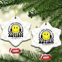Autism Acceptance Ceramic Ornament Advocate Educate Accomodate Include Special Education - Wonder Print Shop