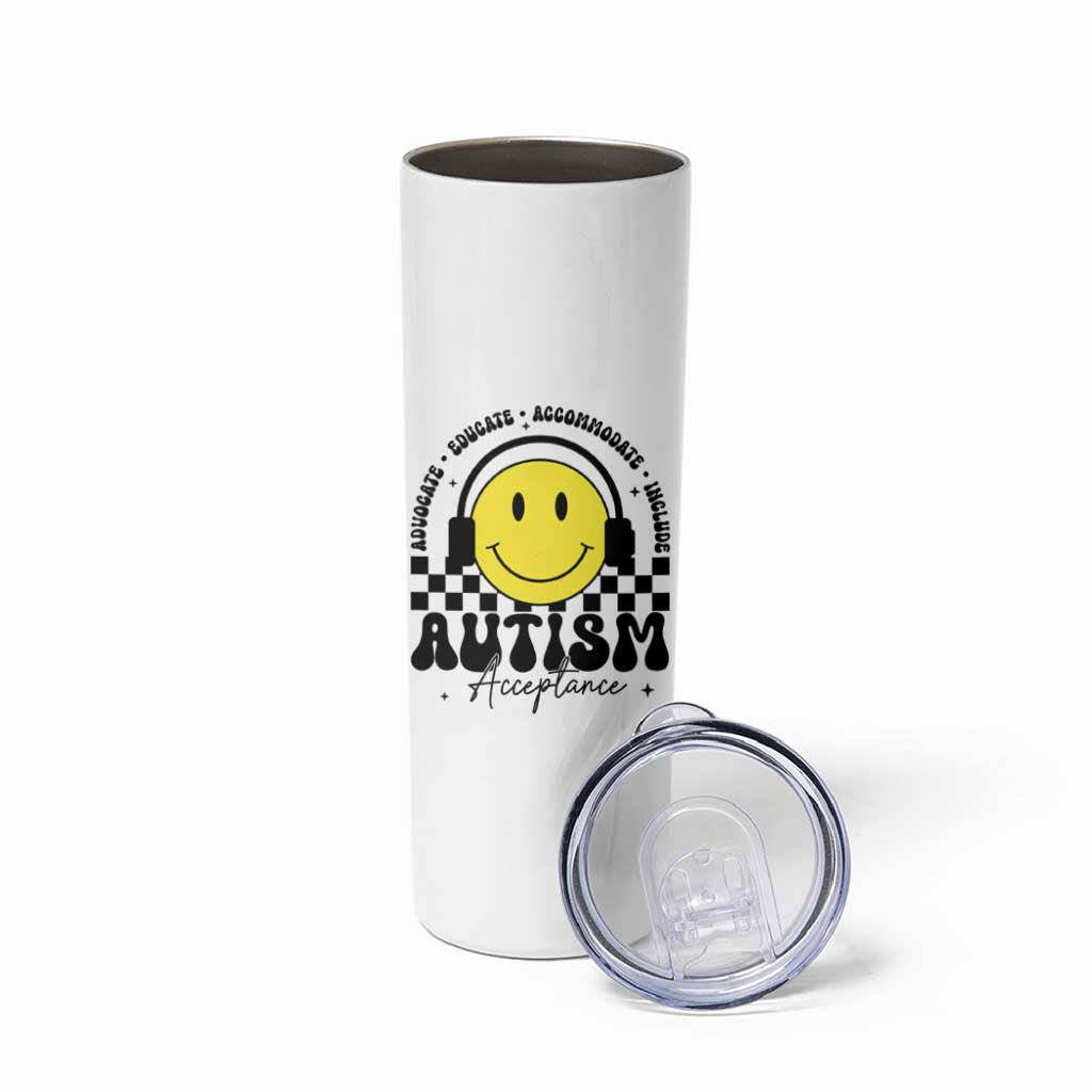 Autism Acceptance Skinny Tumbler Advocate Educate Accomodate Include Special Education