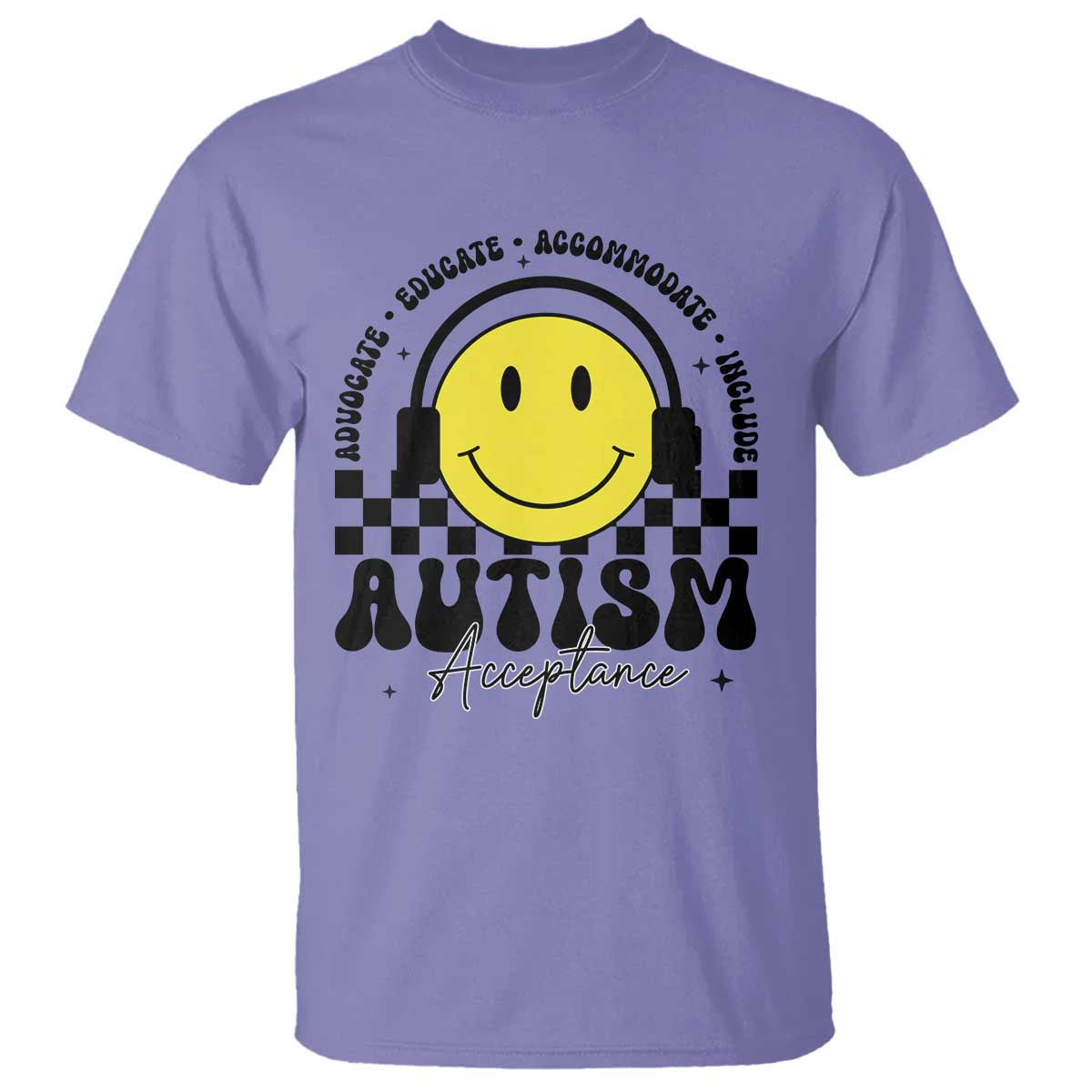 Autism Acceptance T Shirt Advocate Educate Accomodate Include Special Education