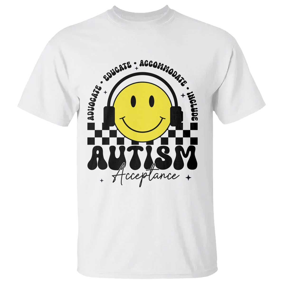 Autism Acceptance T Shirt Advocate Educate Accomodate Include Special Education