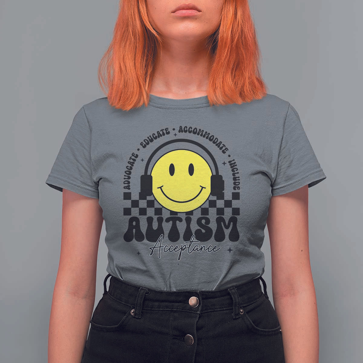 Autism Acceptance T Shirt For Women Advocate Educate Accomodate Include Special Education