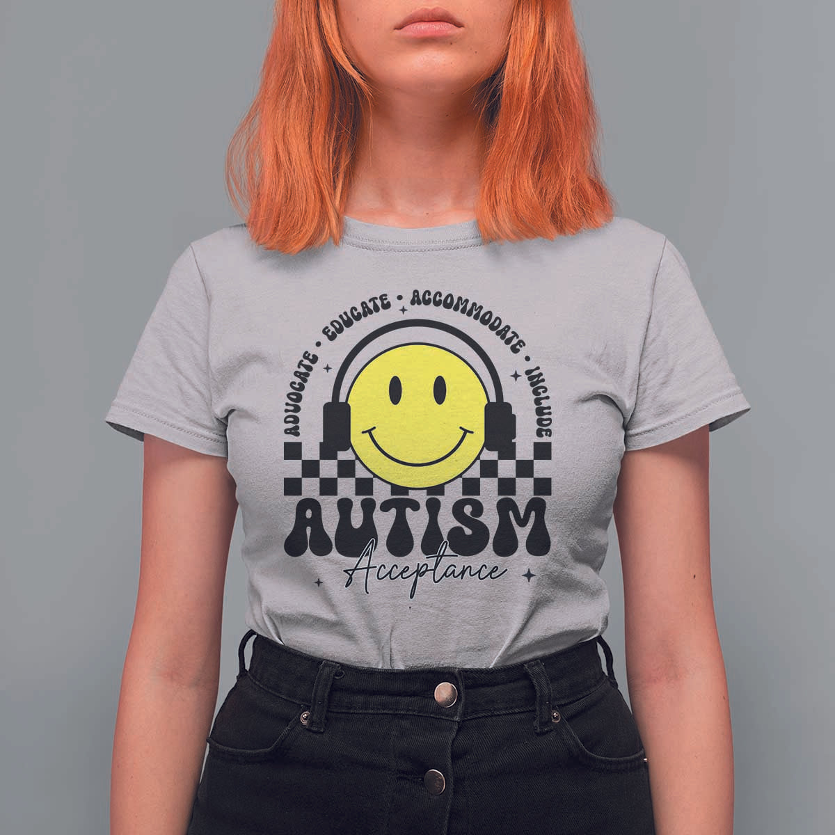 Autism Acceptance T Shirt For Women Advocate Educate Accomodate Include Special Education