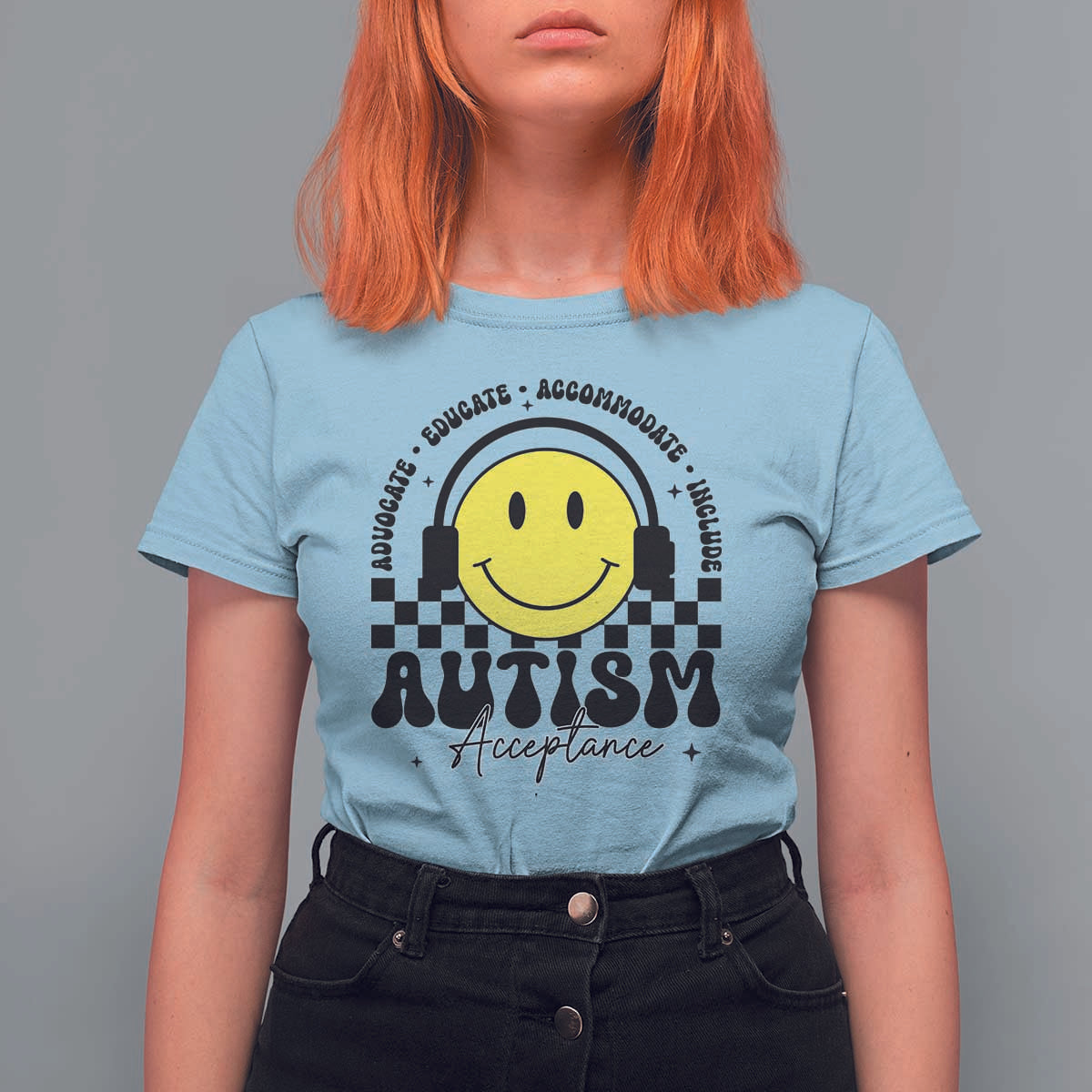 Autism Acceptance T Shirt For Women Advocate Educate Accomodate Include Special Education