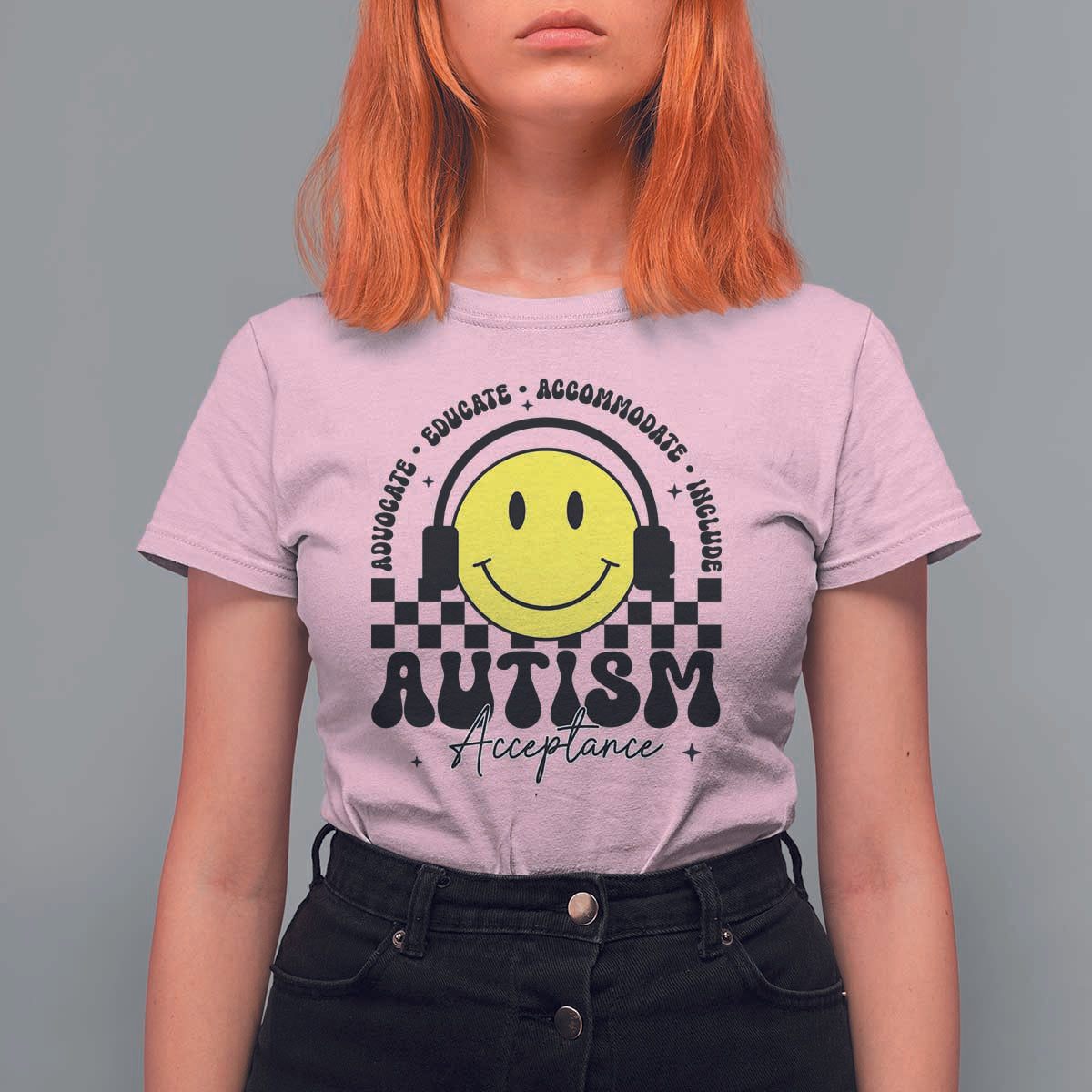 Autism Acceptance T Shirt For Women Advocate Educate Accomodate Include Special Education