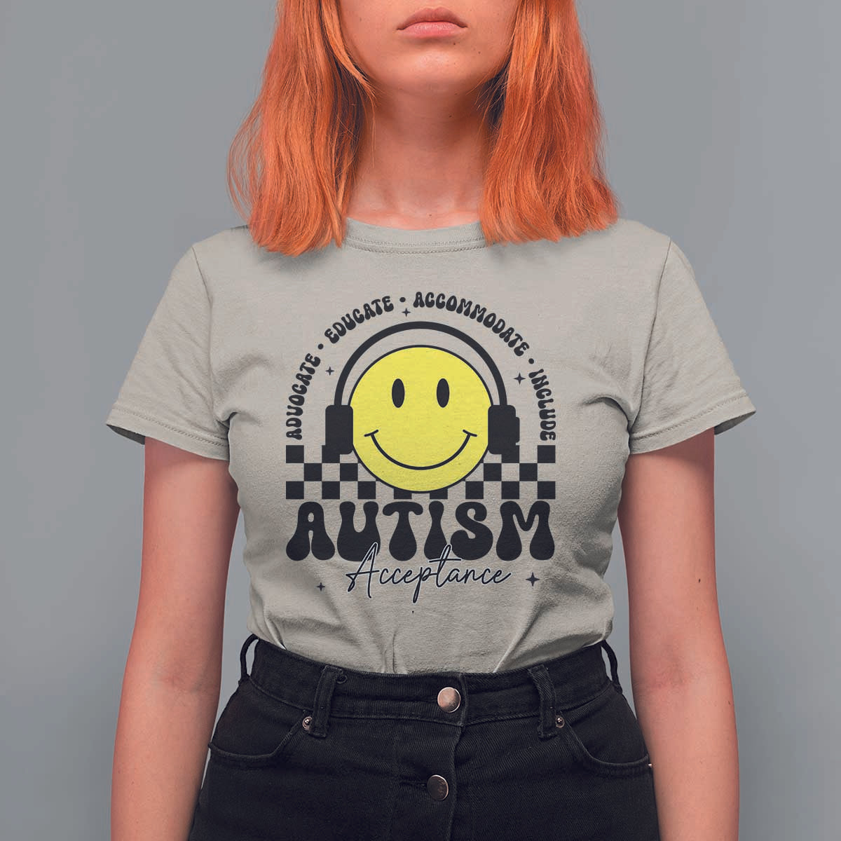 Autism Acceptance T Shirt For Women Advocate Educate Accomodate Include Special Education