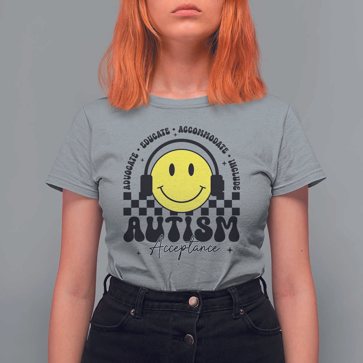 Autism Acceptance T Shirt For Women Advocate Educate Accomodate Include Special Education