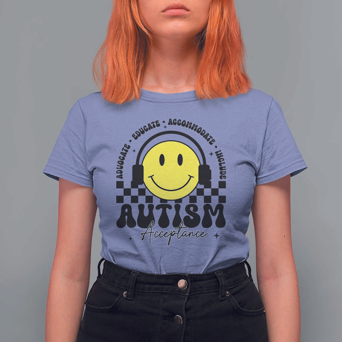 Autism Acceptance T Shirt For Women Advocate Educate Accomodate Include Special Education