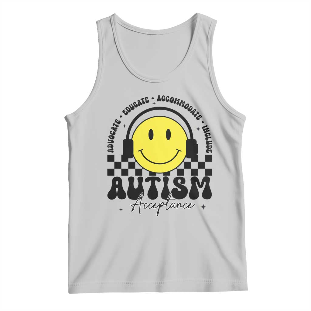 Autism Acceptance Tank Top Advocate Educate Accomodate Include Special Education