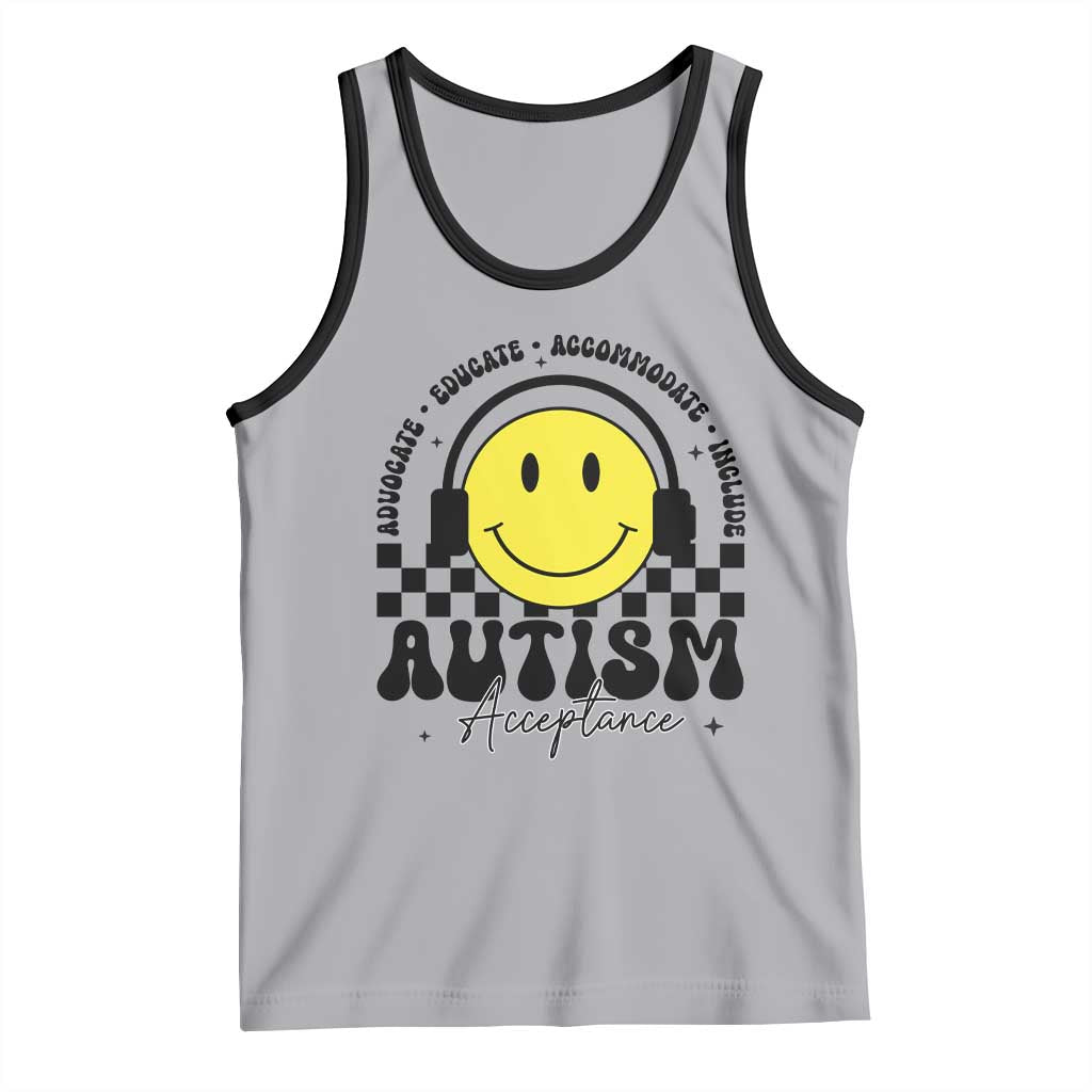 Autism Acceptance Tank Top Advocate Educate Accomodate Include Special Education