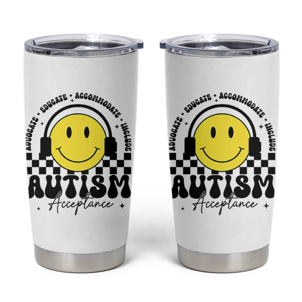Autism Acceptance Tumbler Cup Advocate Educate Accomodate Include Special Education