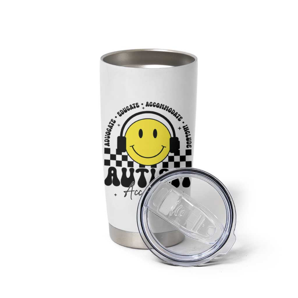 Autism Acceptance Tumbler Cup Advocate Educate Accomodate Include Special Education