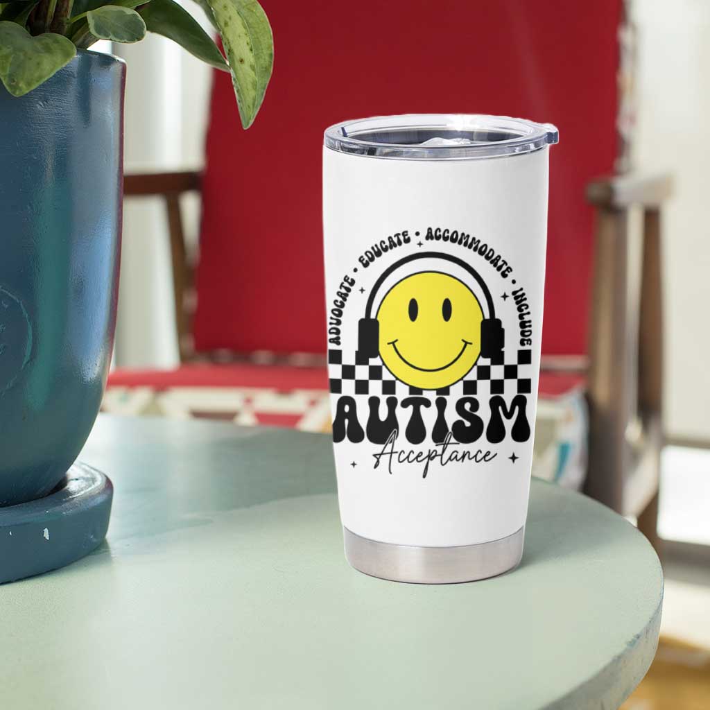 Autism Acceptance Tumbler Cup Advocate Educate Accomodate Include Special Education