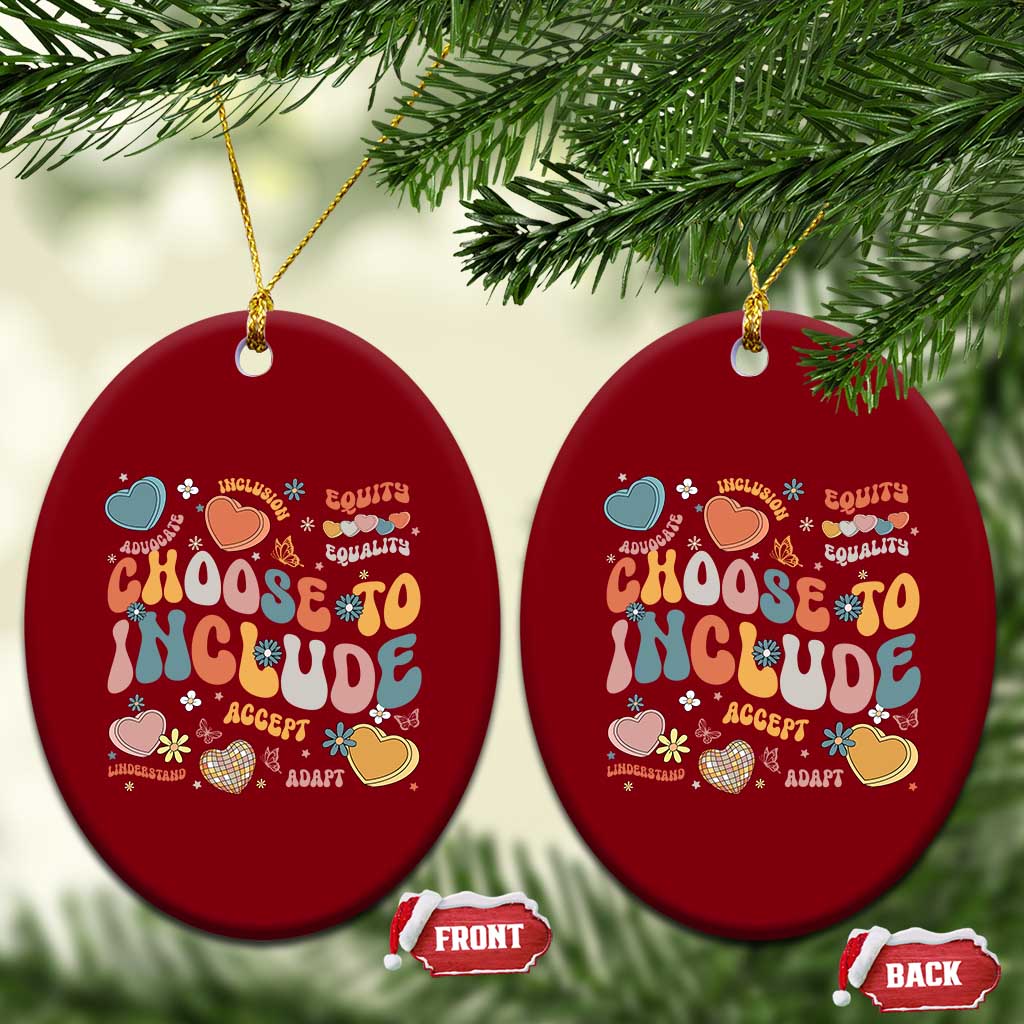 Autism Acceptance Ceramic Ornament Choose To Include Inclusion Matters - Wonder Print Shop