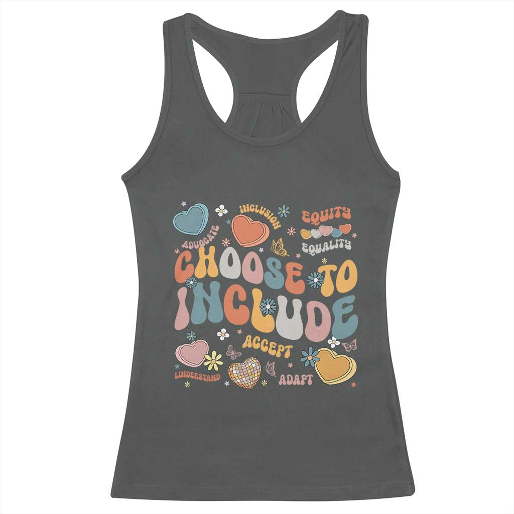Autism Acceptance Racerback Tank Top Choose To Include Inclusion Matters