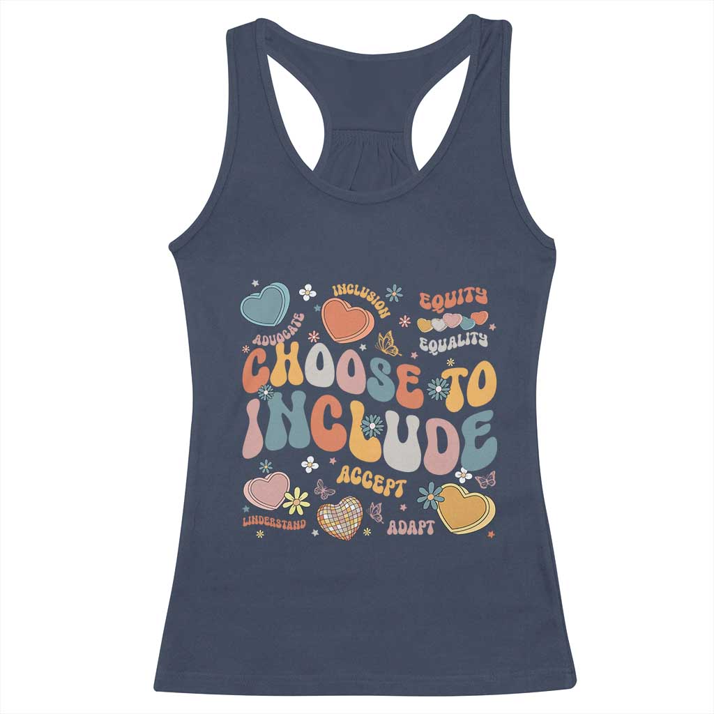 Autism Acceptance Racerback Tank Top Choose To Include Inclusion Matters