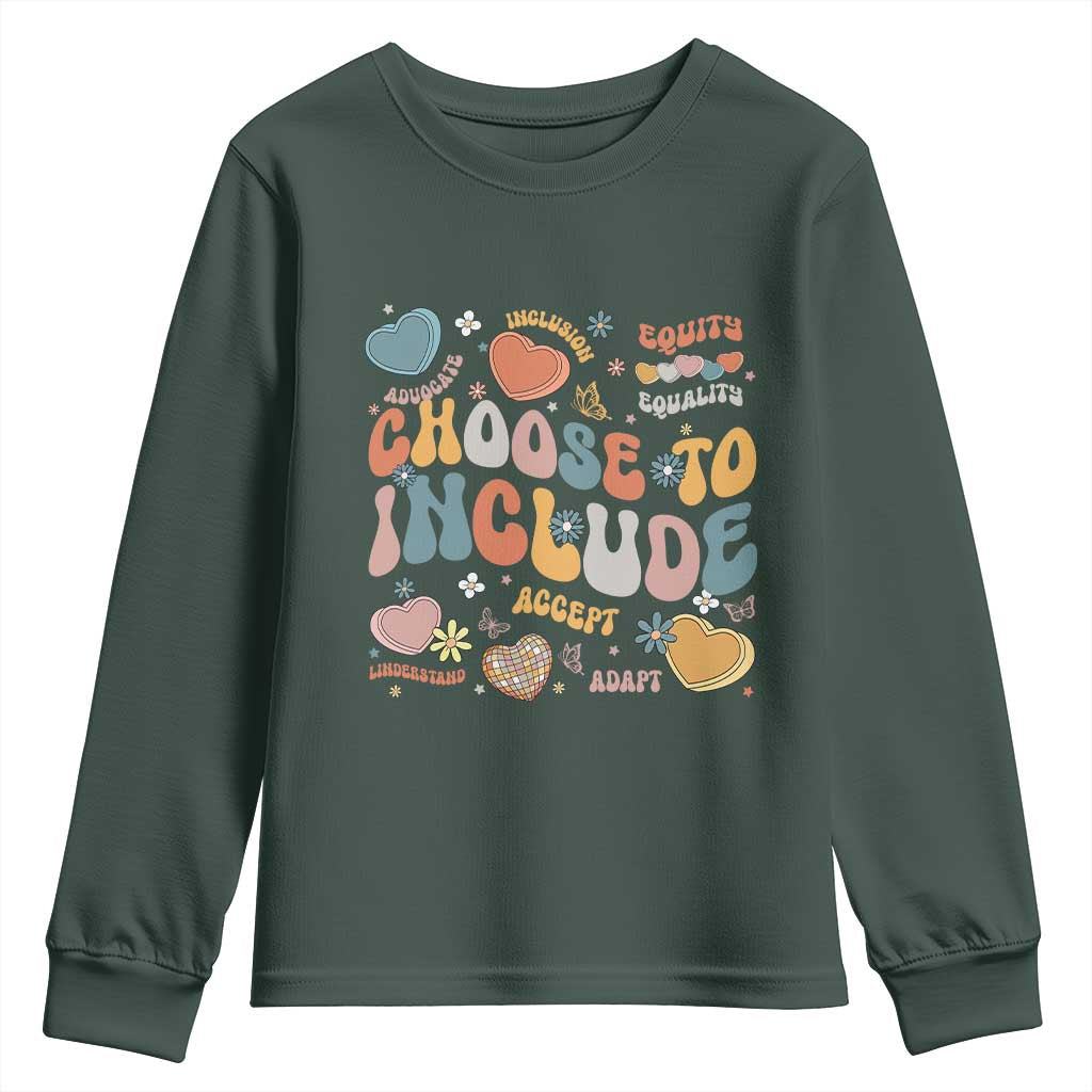 Autism Acceptance Youth Sweatshirt Choose To Include Inclusion Matters