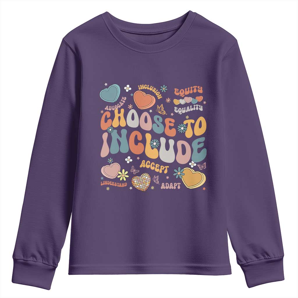 Autism Acceptance Youth Sweatshirt Choose To Include Inclusion Matters