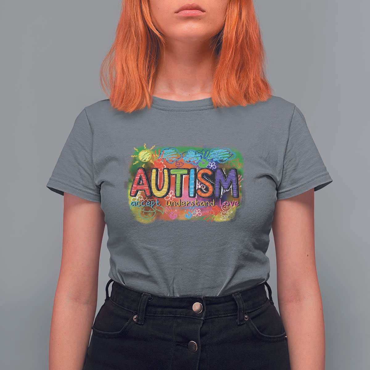 Autism Acceptance T Shirt For Women Accept Understand Love Autistic Support